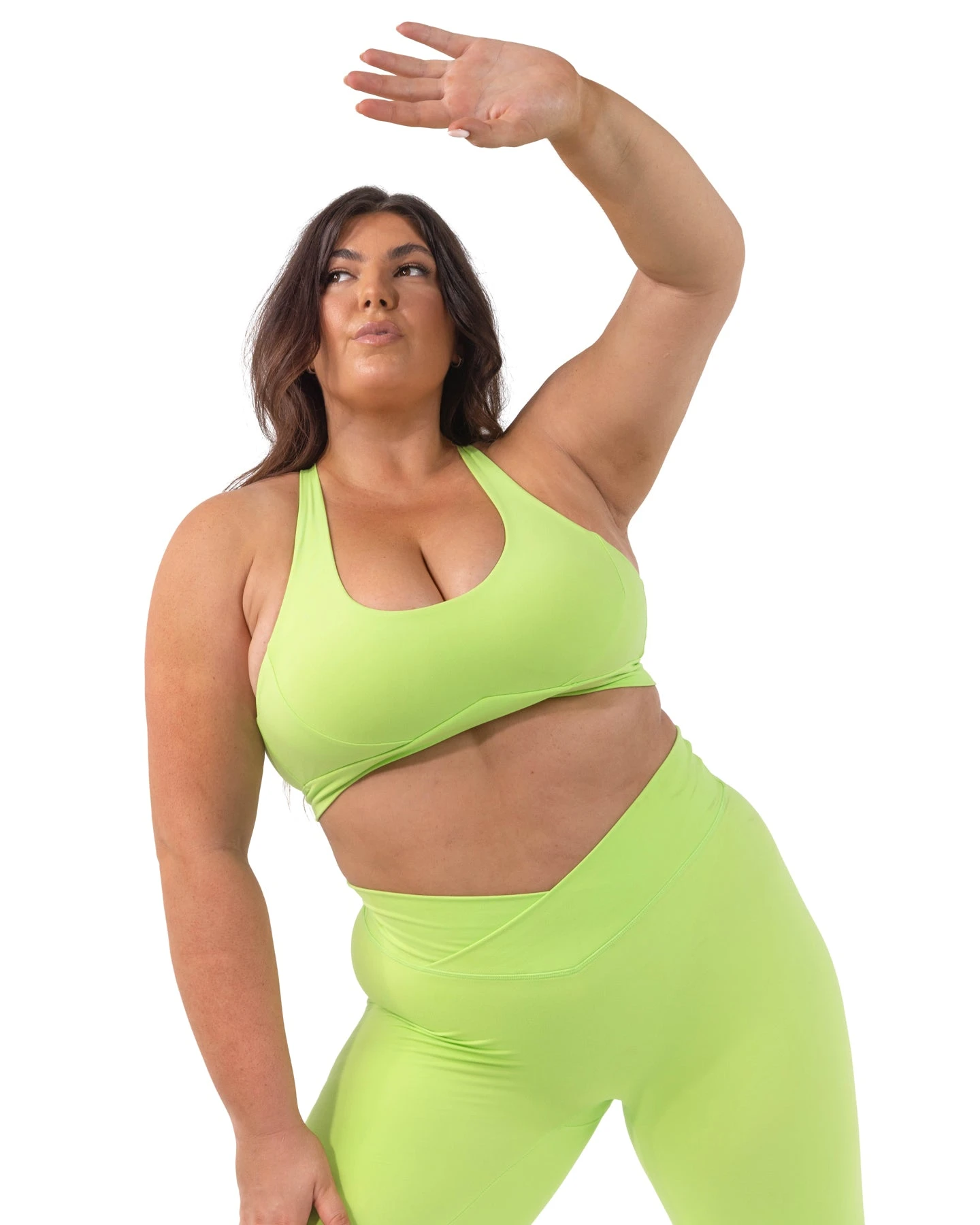 Elite Eleven 7/8 Cross Over Leggings - Lime - Image 6