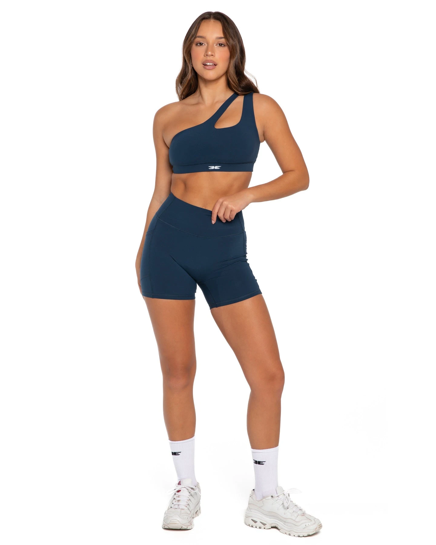 Elite Eleven Asymmetric Bra - Navy - Image 3