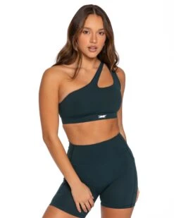 Elite Eleven Asymmetric Bra - Deep Forest