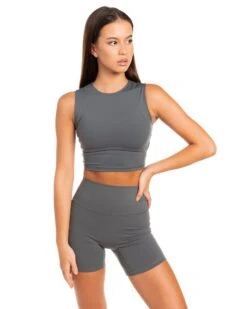 Elite Eleven Aura Boxy Tank - Cloud Grey