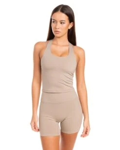 Elite Eleven Aura Racer Tank - Vintage Khaki