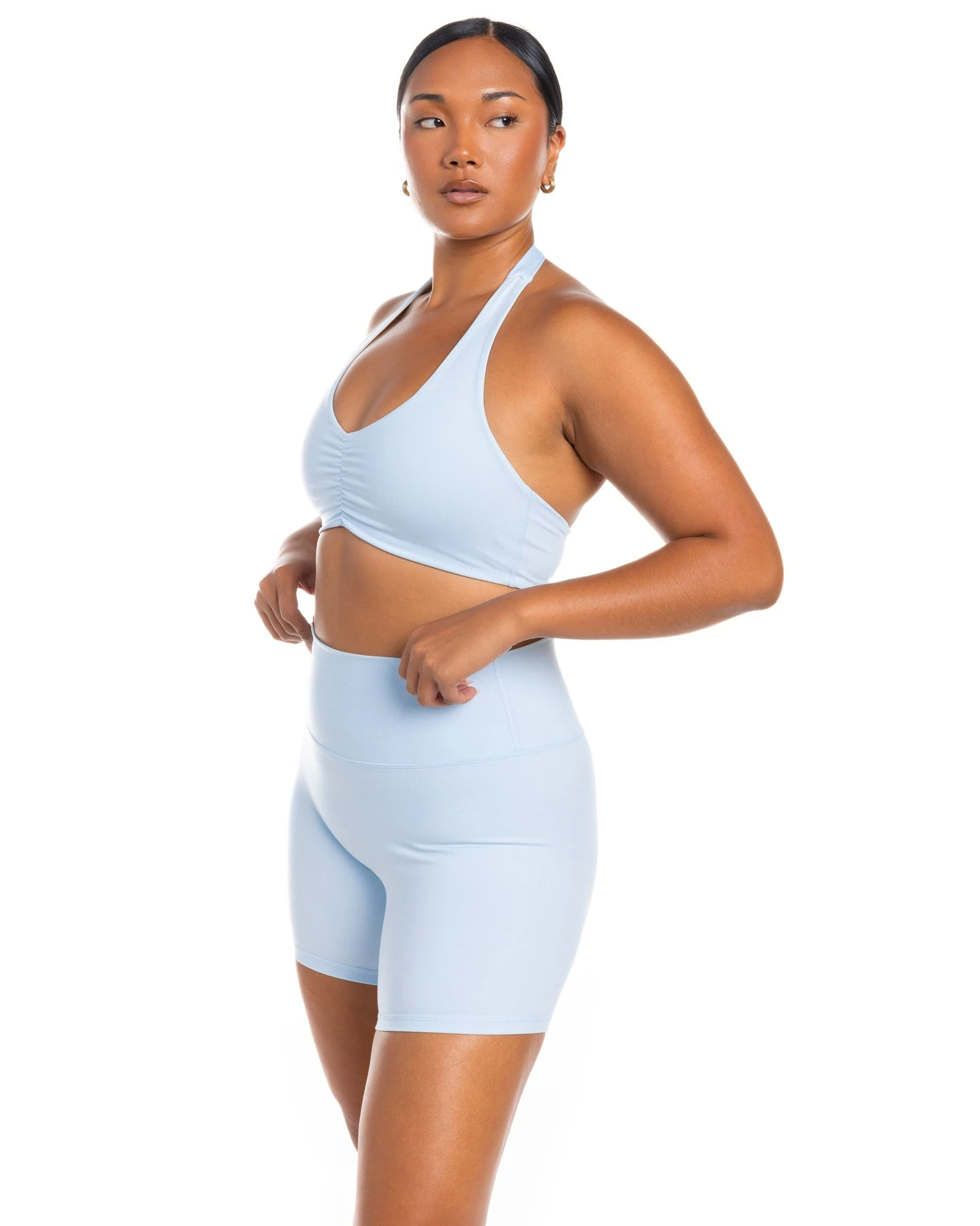 Elite Eleven Halter Scrunch Bra - Sky Blue - Image 5