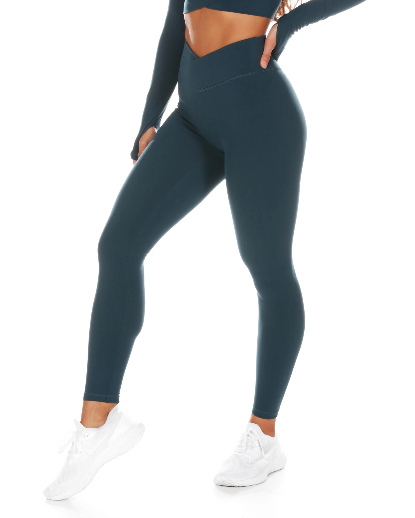 Elite Eleven Cross Over Leggings - Deep Forest