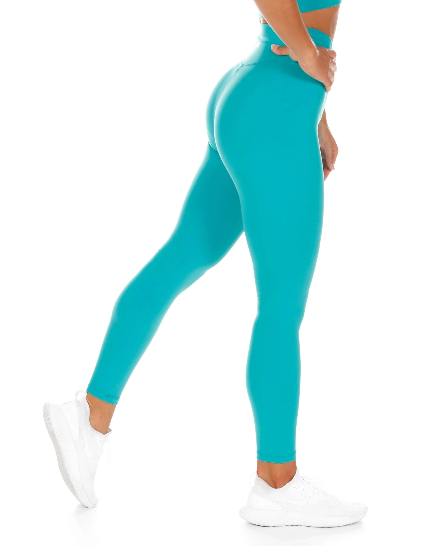 Elite Eleven Cross Over Leggings - Teal - Image 3