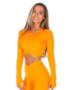 Elite Eleven Cross Over Long Sleeve - Bright Orange