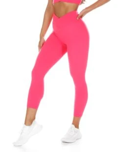 Elite Eleven 7/8 Cross Over Leggings - Pink