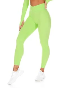 Elite Eleven Cross Over Leggings - Lime
