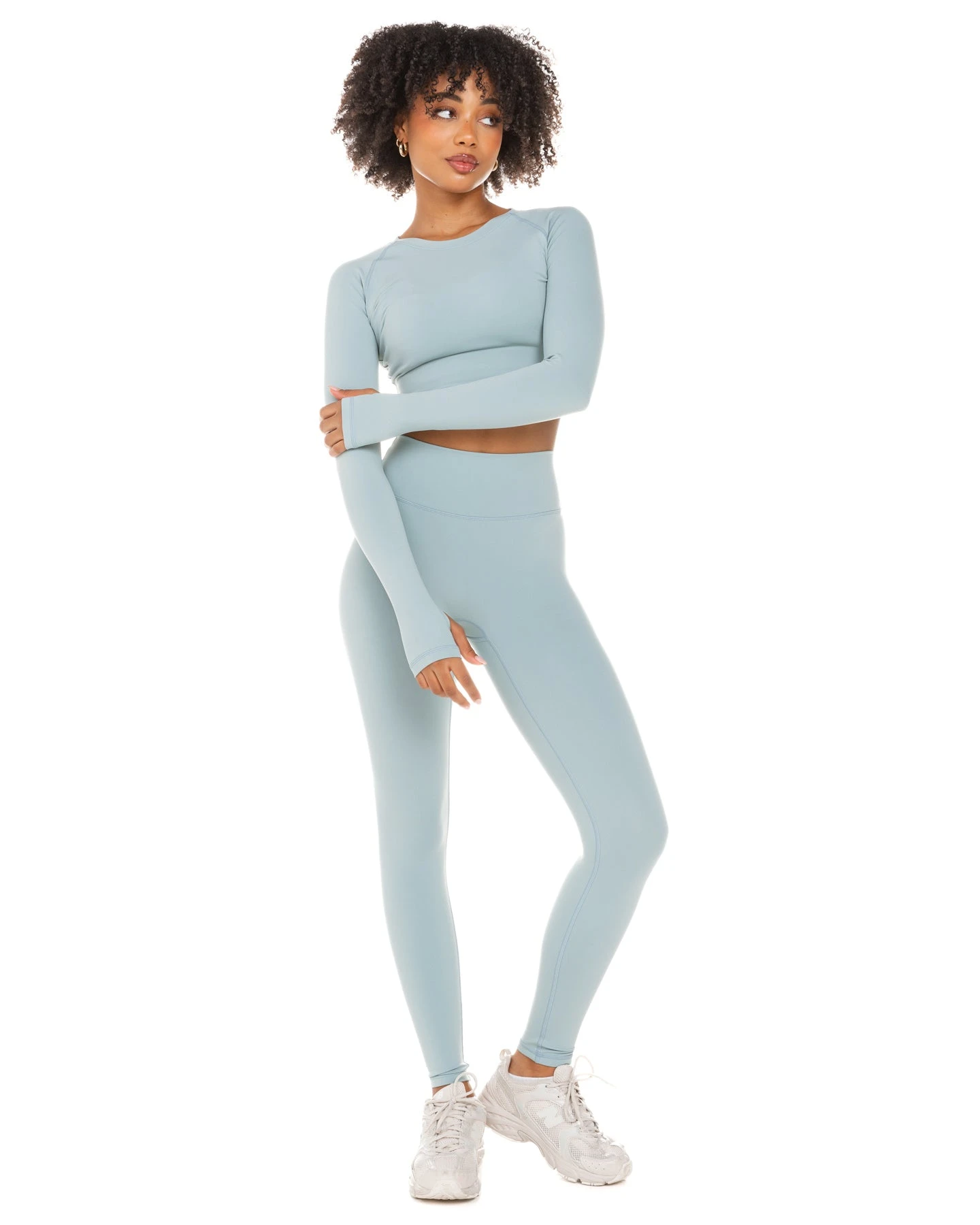 Elite Eleven Aura Crop Long Sleeve - Sea Foam - Image 2