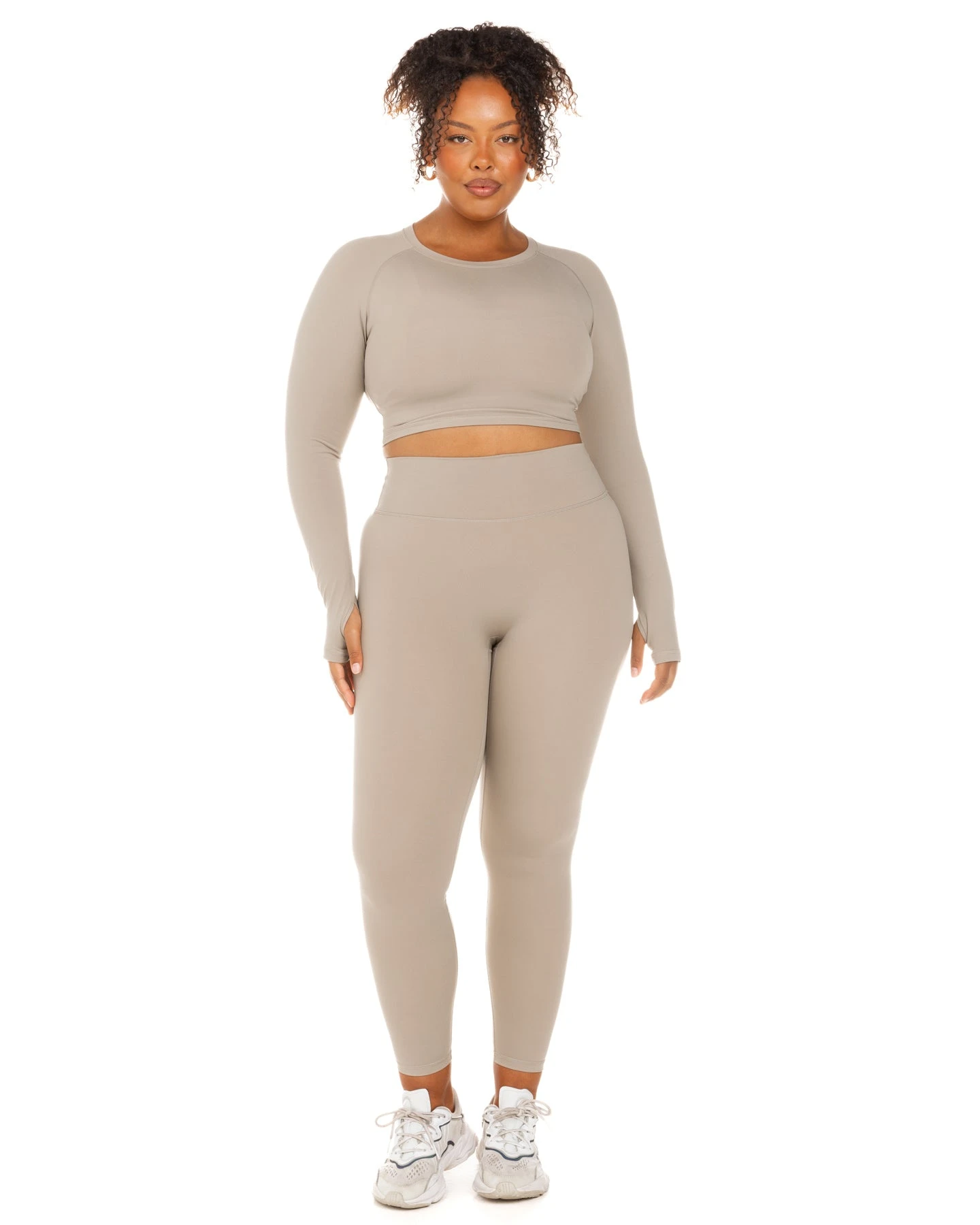 Elite Eleven Aura Crop Long Sleeve - Vintage Khaki - Image 7