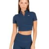 Elite Eleven Auraluxe Crop Tee - Navy
