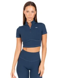 Elite Eleven Auraluxe Crop Tee - Navy