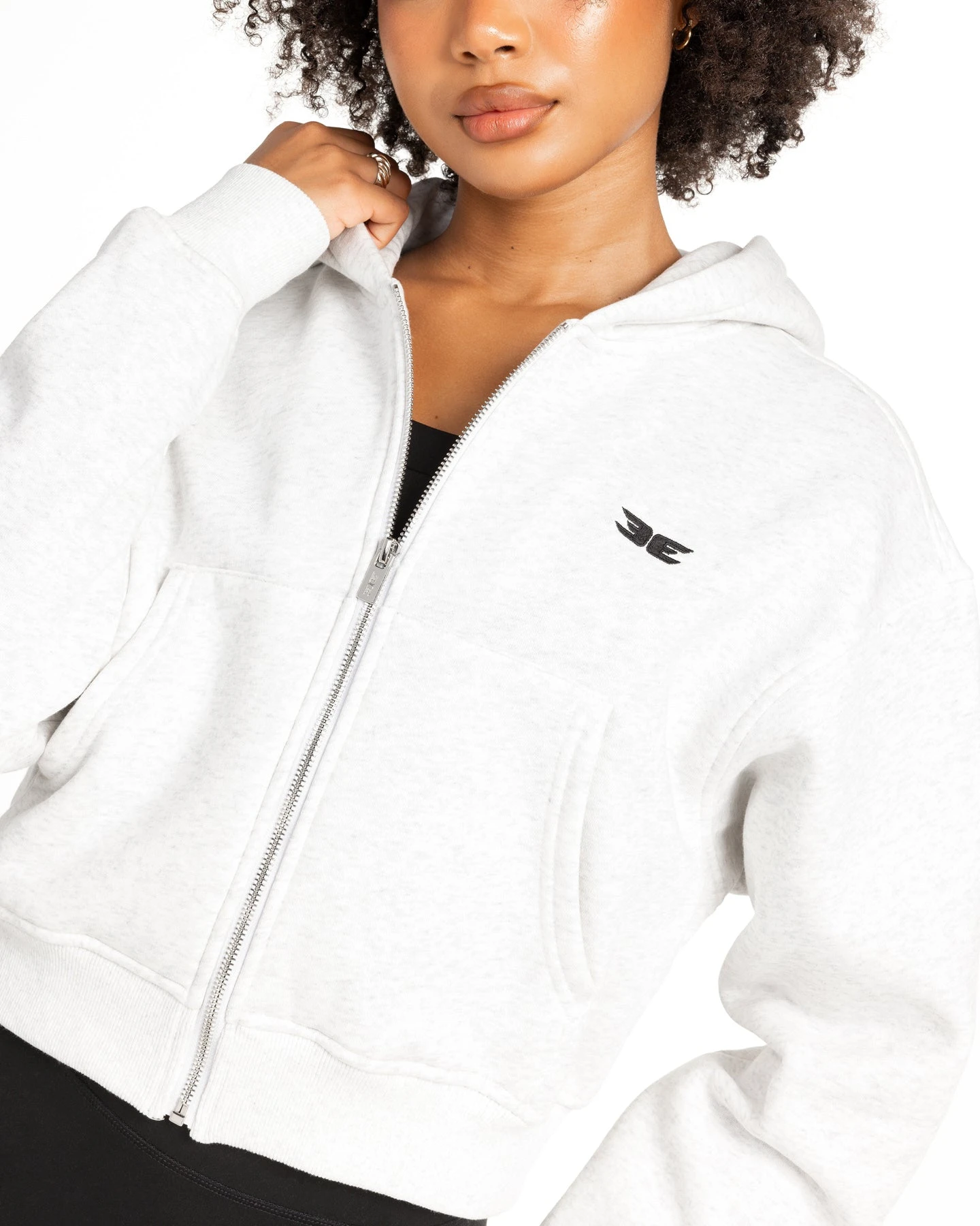 Elite Eleven Cropped Classic Zip Through - Polar Grey - Image 3