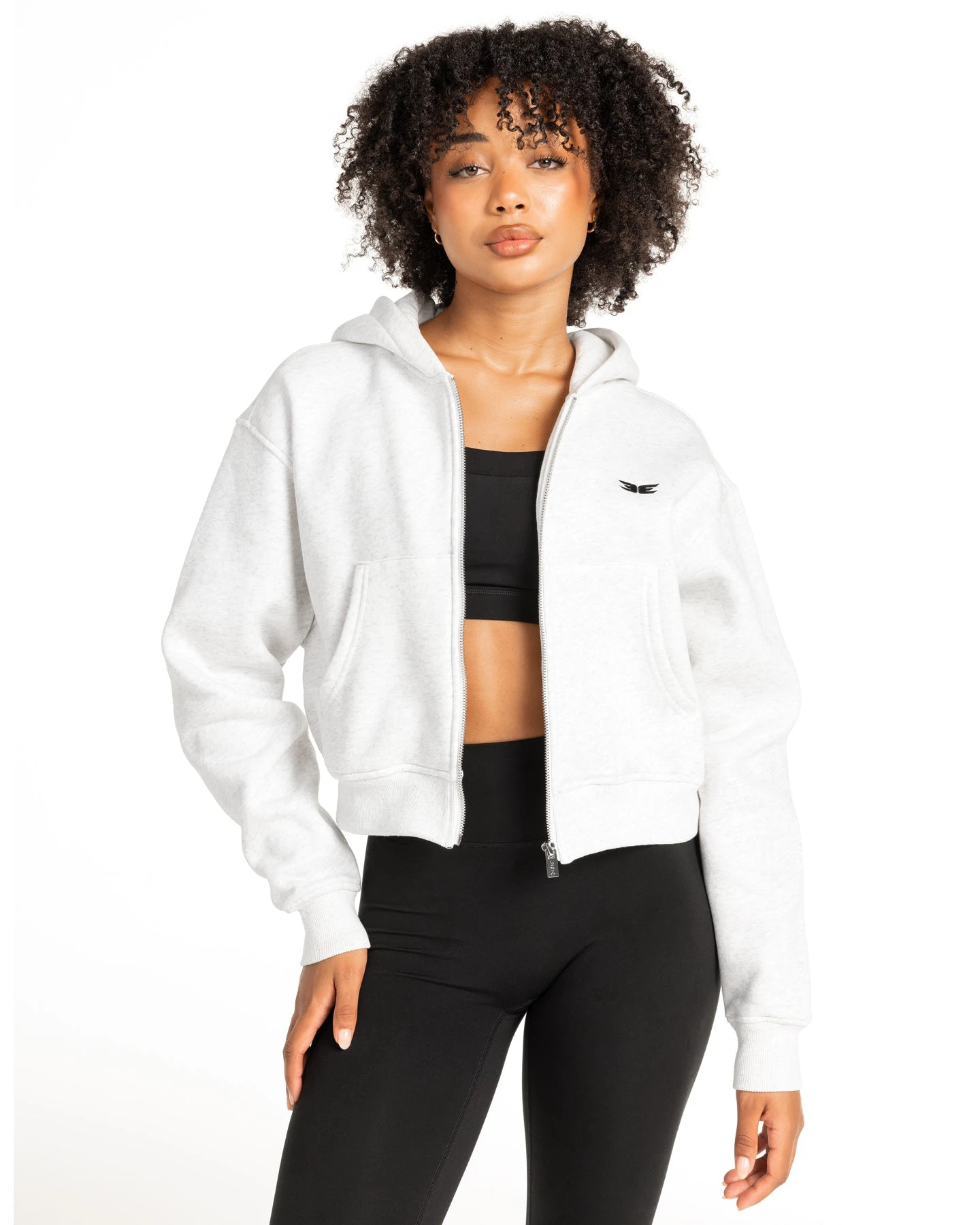 Elite Eleven Cropped Classic Zip Through - Polar Grey - Image 2