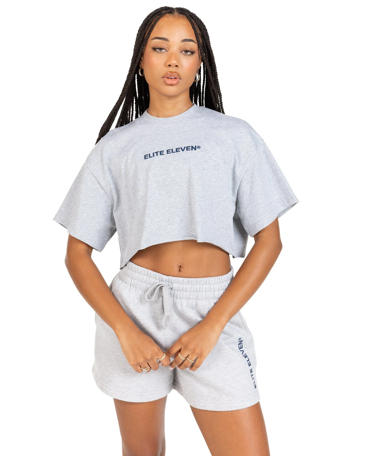 Elite Eleven Women's Cropped Registered Tee - Grey