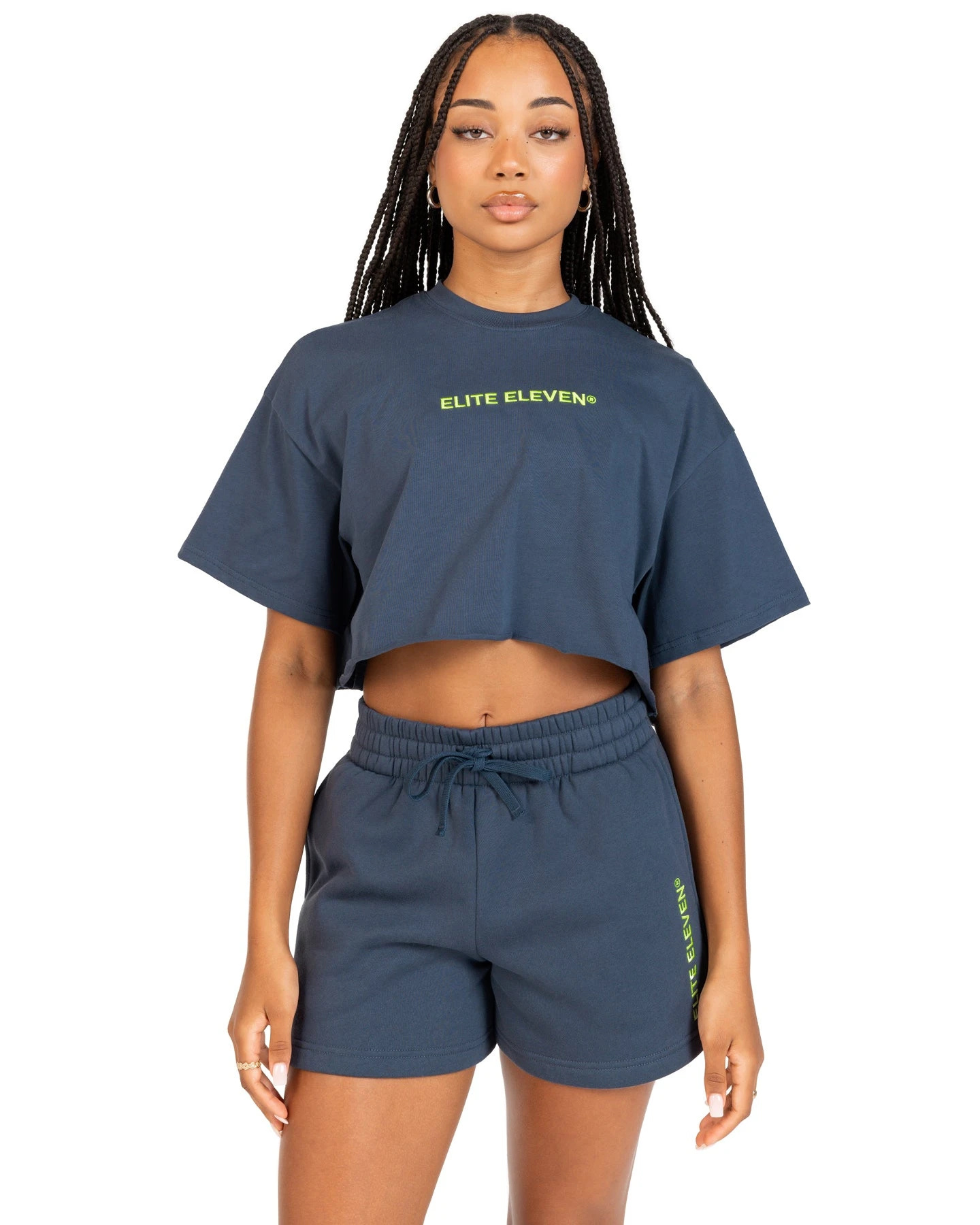 Elite Eleven Women's Cropped Registered Tee - Navy