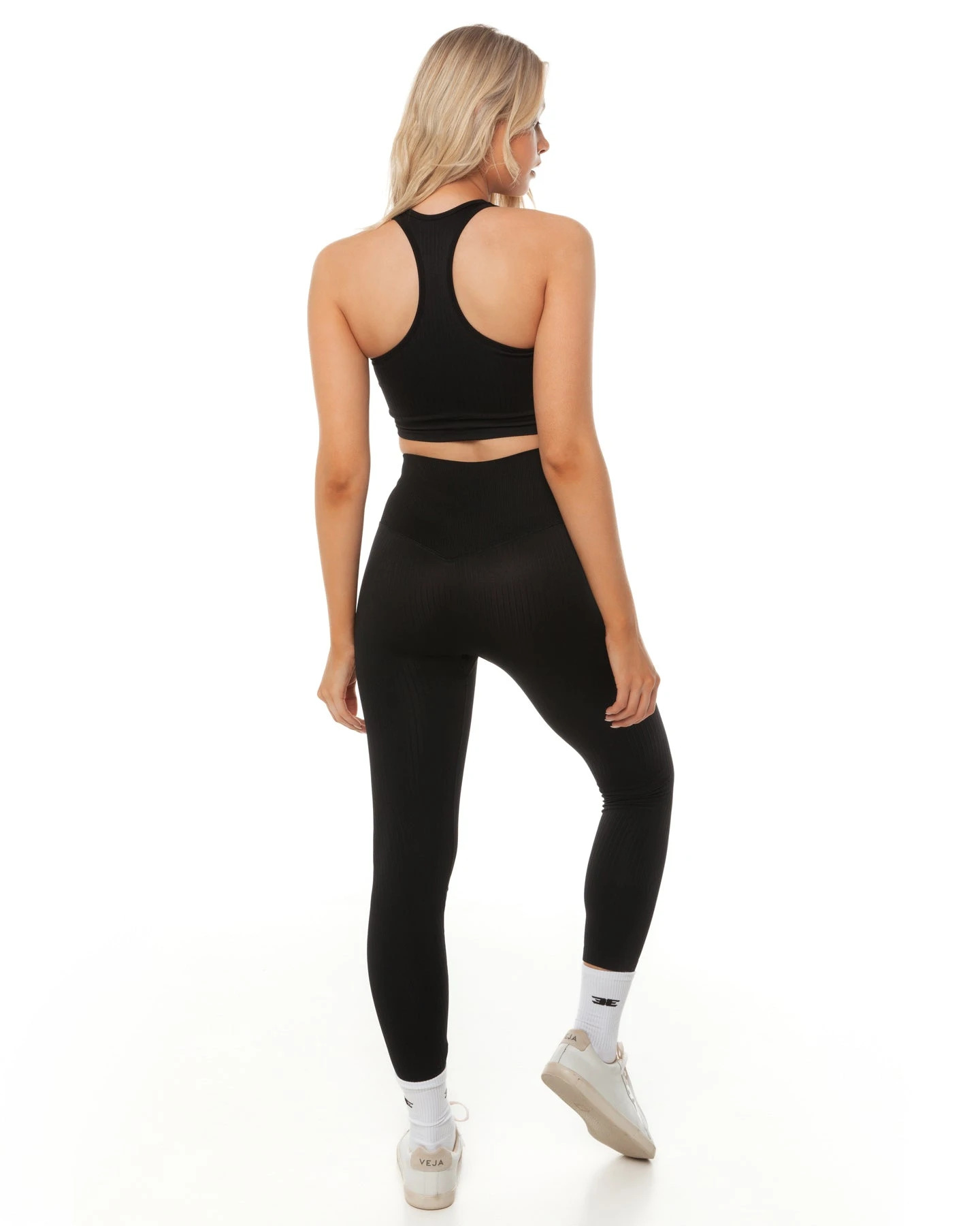 Elite Eleven Ribbed Seamless Support Bra - Black - Image 4