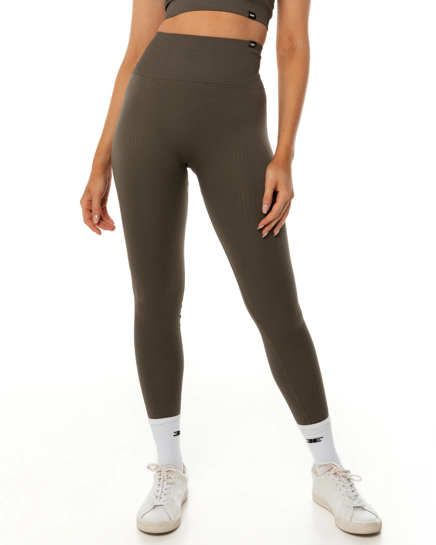 Elite Eleven Ribbed Seamless Leggings - Olive