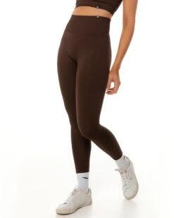 Elite Eleven Ribbed Seamless Leggings - Fudge