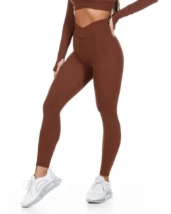 Elite Eleven Cross Over Leggings - Cappuccino