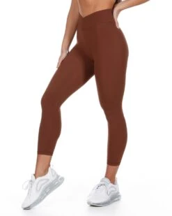 Elite Eleven 7/8 Cross Over Leggings - Cappuccino