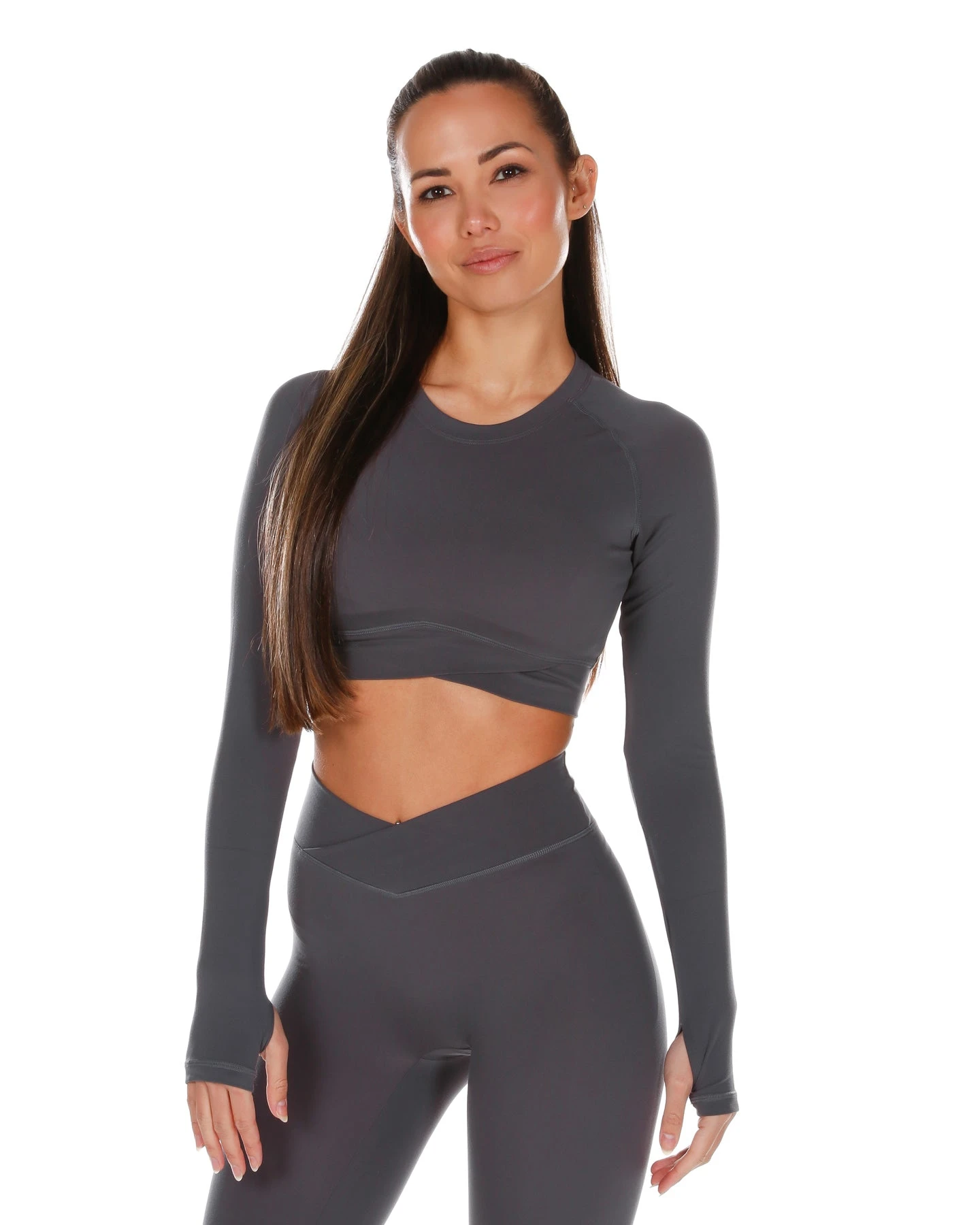 Elite Eleven Cross Over Long Sleeve - Charcoal - Image 4