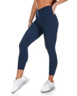 Elite Eleven 7/8 Cross Over Leggings - Navy Blue