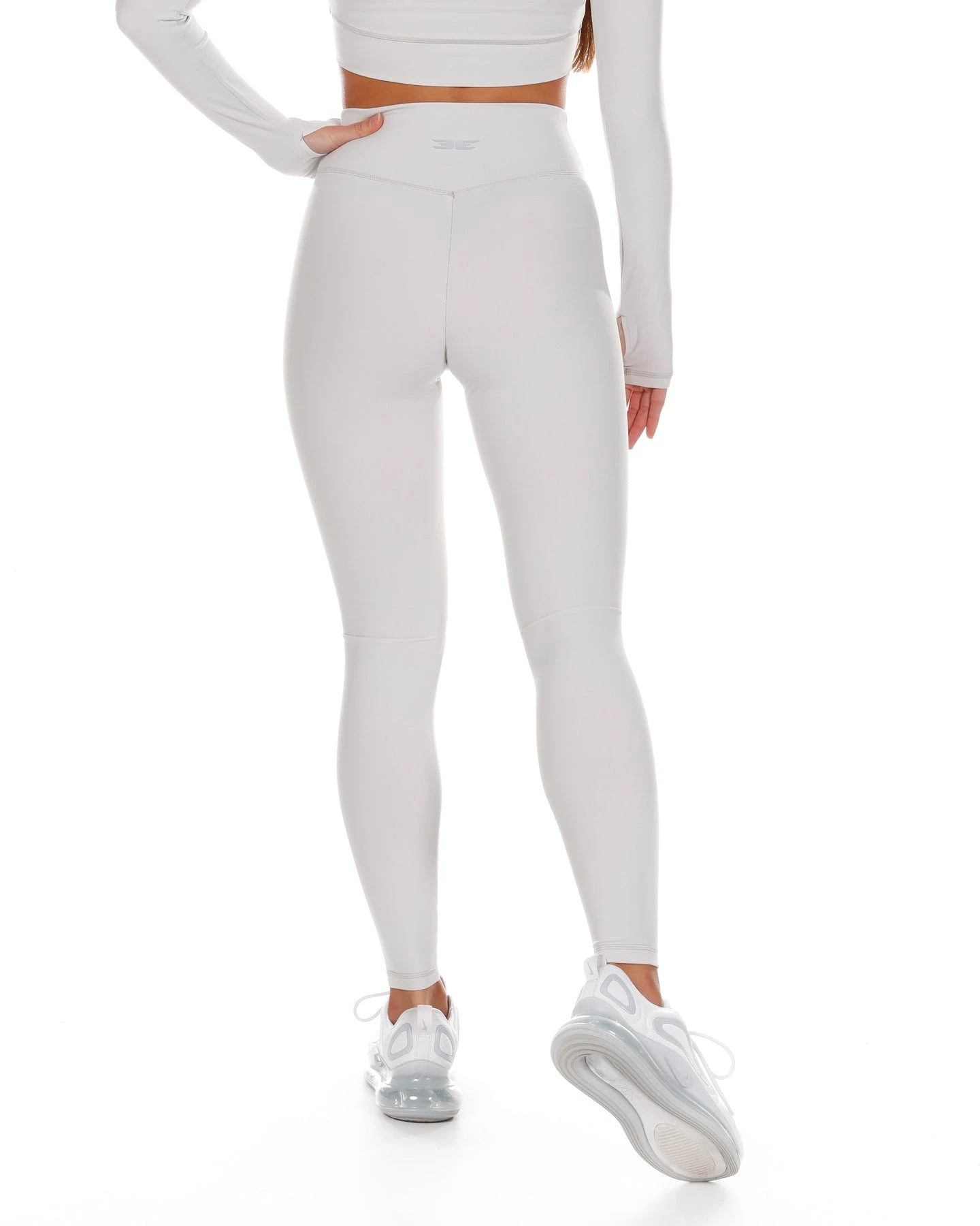 Elite Eleven Cross Over Leggings - Pearl Grey - Image 4