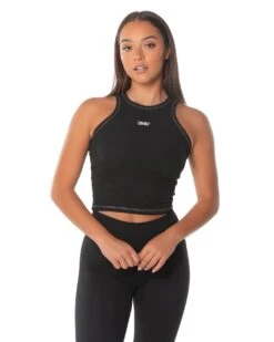 Elite Eleven Ribbed Singlet - Black