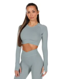 Elite Eleven Cross Over Long Sleeve - Pale Sage