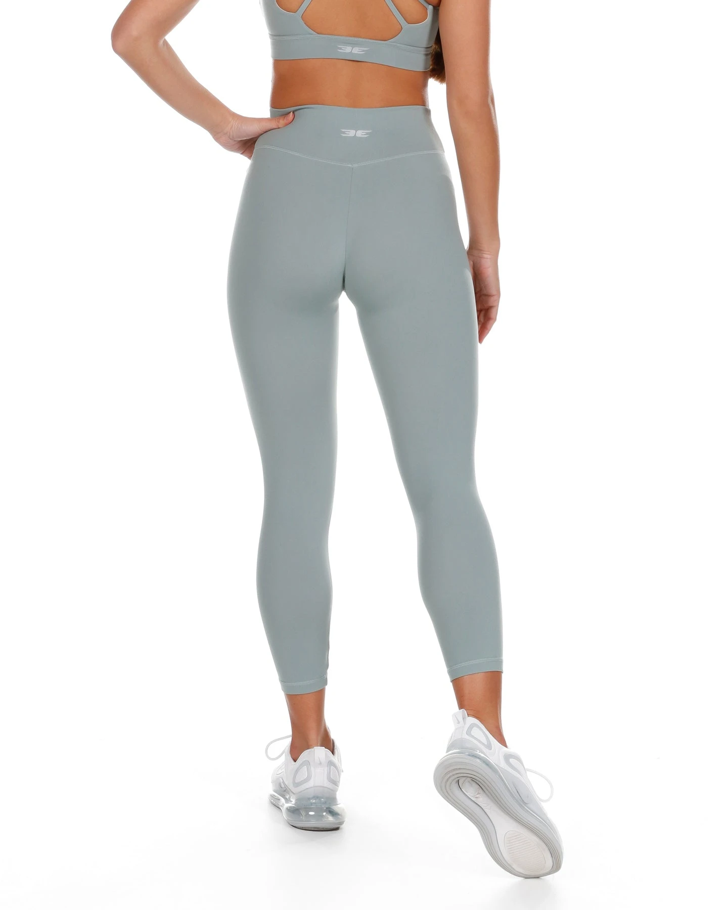 Elite Eleven 7/8 Cross Over Leggings - Pale Sage - Image 4