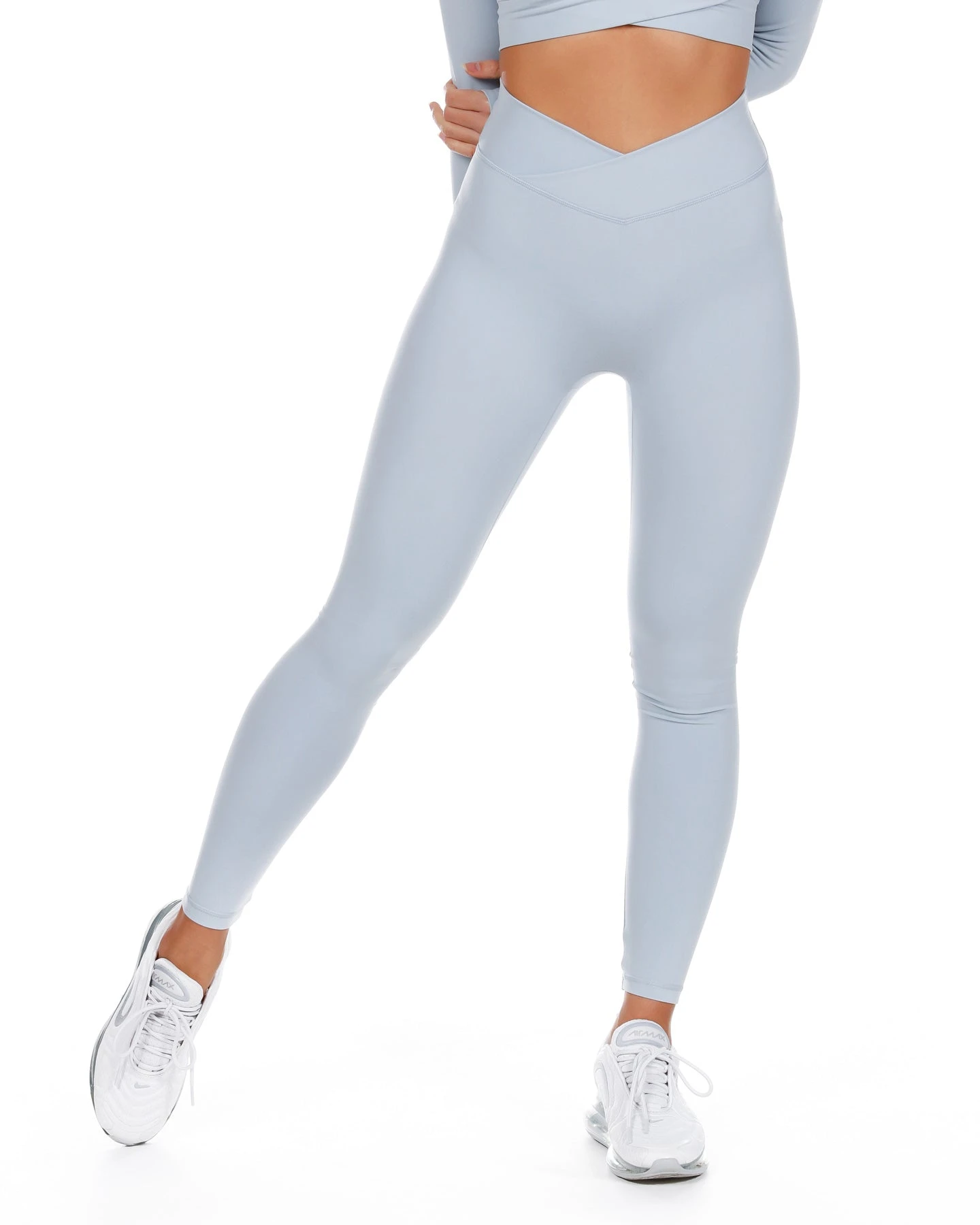 Elite Eleven Cross Over Leggings - Light Blue - Image 2